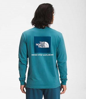 Camiseta The North Face Box NSE Hombre Azules | 7903452-FB