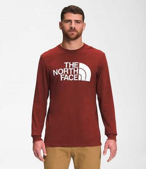 Camiseta The North Face Half Dome Hombre Rojas | 3068217-NL