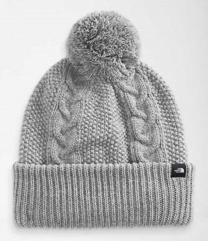 Gorro The North Face Cable Minna Mujer Gris Claro | 9374681-LX