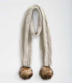 Scarves The North Face Oh-Mega Fur Pom Mujer Blancas | 8136927-DY